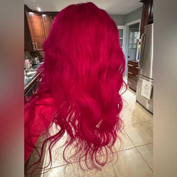 LN — 22” Human Hair 13x4 HD Hot Pink PRE CUT Lace Front Wig - Picture 9 of 11